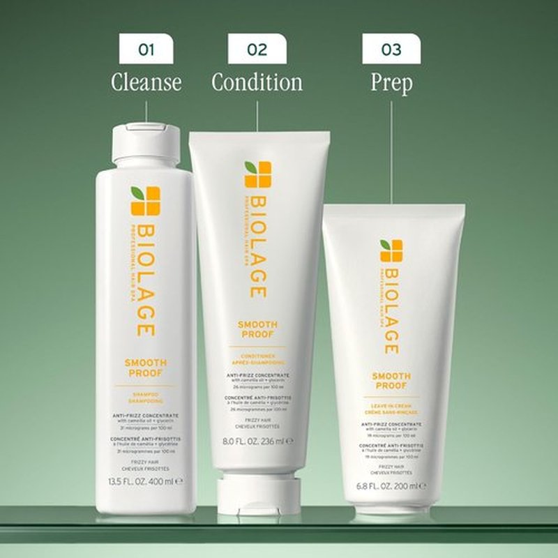 Biolage Smooth Proof Leave-In Cream - Frizz Control & Manageability | Vegan, Paraben-Free, Infused with Camellia Oil