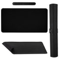 Black Nail Art Table Mat, Foldable Nail Hand Rest Mat for Nail Arm Rest Cushion, Soft Microfiber PU Leather Nail Arm Rest Pillow Manicure Pad Nail Table Desk Mat for Nail Technician Manicure(MAT ONLY)