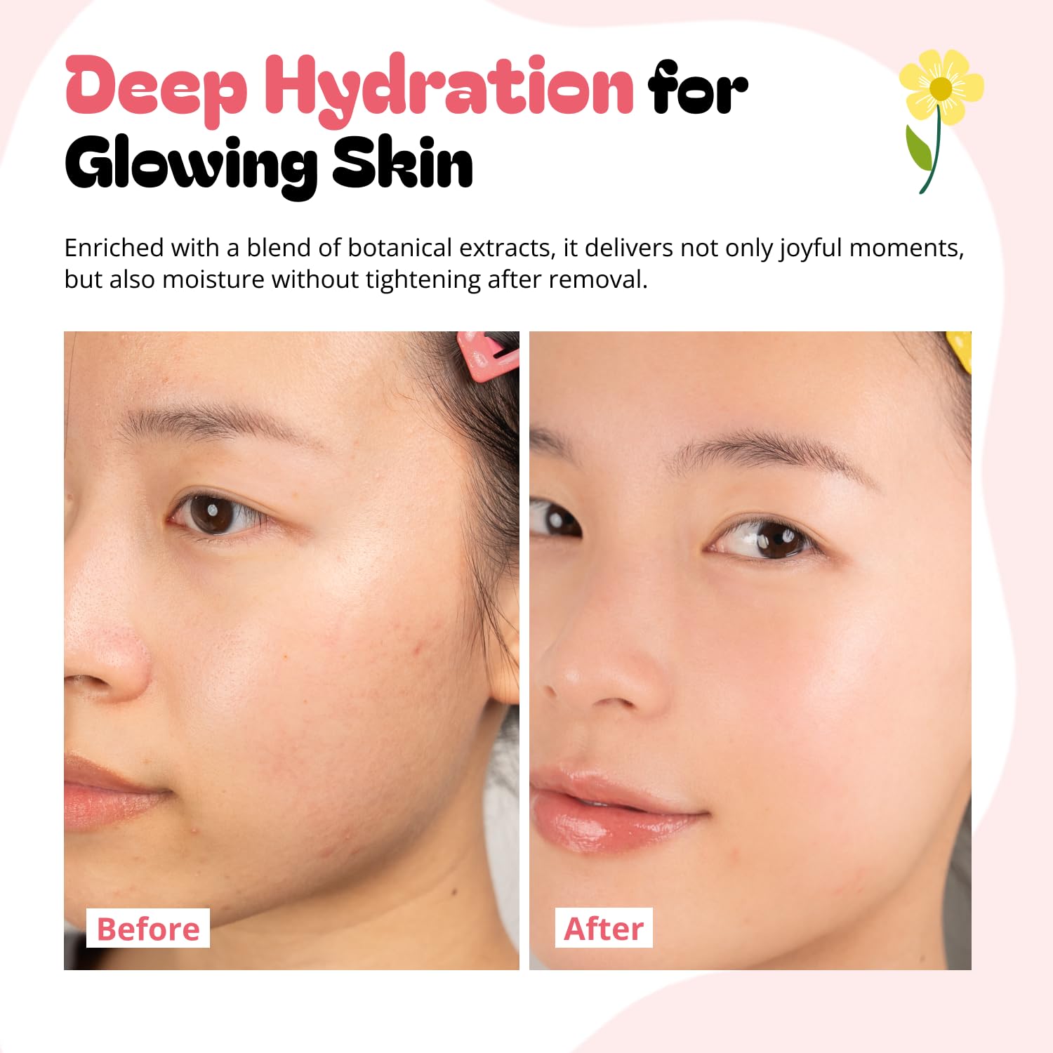 Epielle Character Face Mask Rabbit 6 Pack, Fun & Effective Korean Skin Care, Spa Party Favors, Birthday Gifts for Women, Self Care Gifts