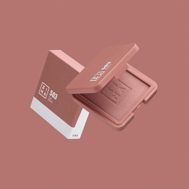 3INA The Blush - Natural Light Mineral Powder Blush for Cheeks - Pigmented, Long-Lasting, Easy to Blend - 0.26 oz
