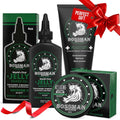 Bossman Essentials Beard Kit for Men, Set of 3 - Beard Oil Jelly, Fortifying Conditioner Cream, Beard Balm - Grooming Growth Care Accessories - Gift Set for Men (Vetiver X)
