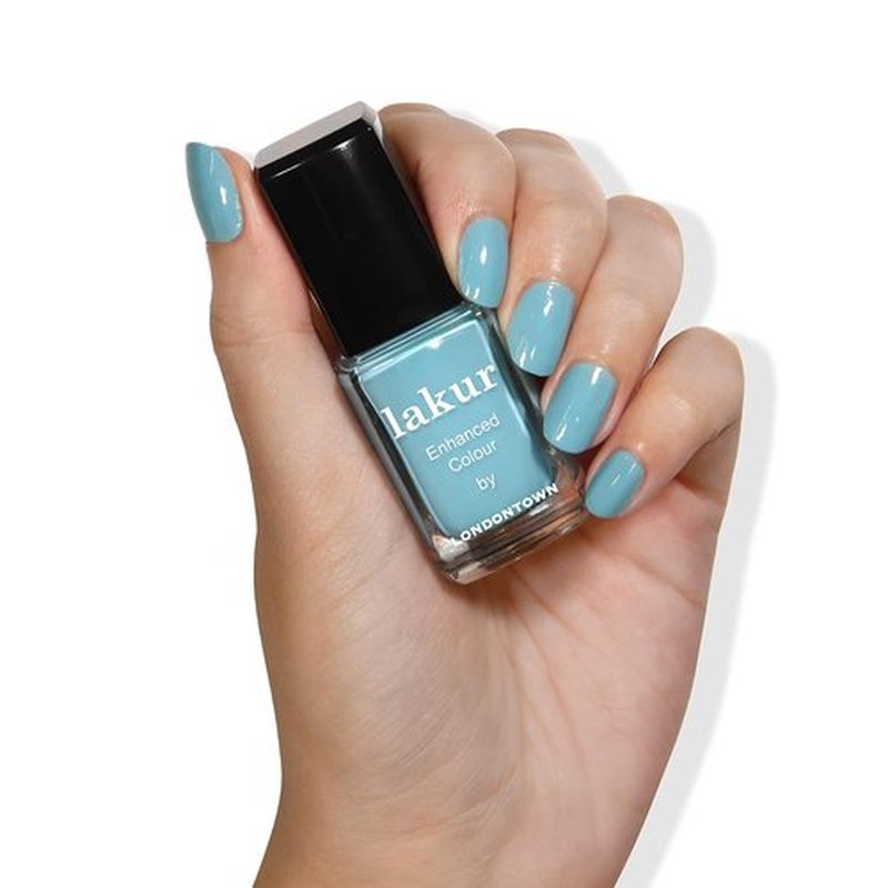 LONDONTOWN Lakur Nail Polish - Blue, Long-Lasting & Chip-Resistant | 0.4 Fl Oz Non-Toxic Vegan Formula