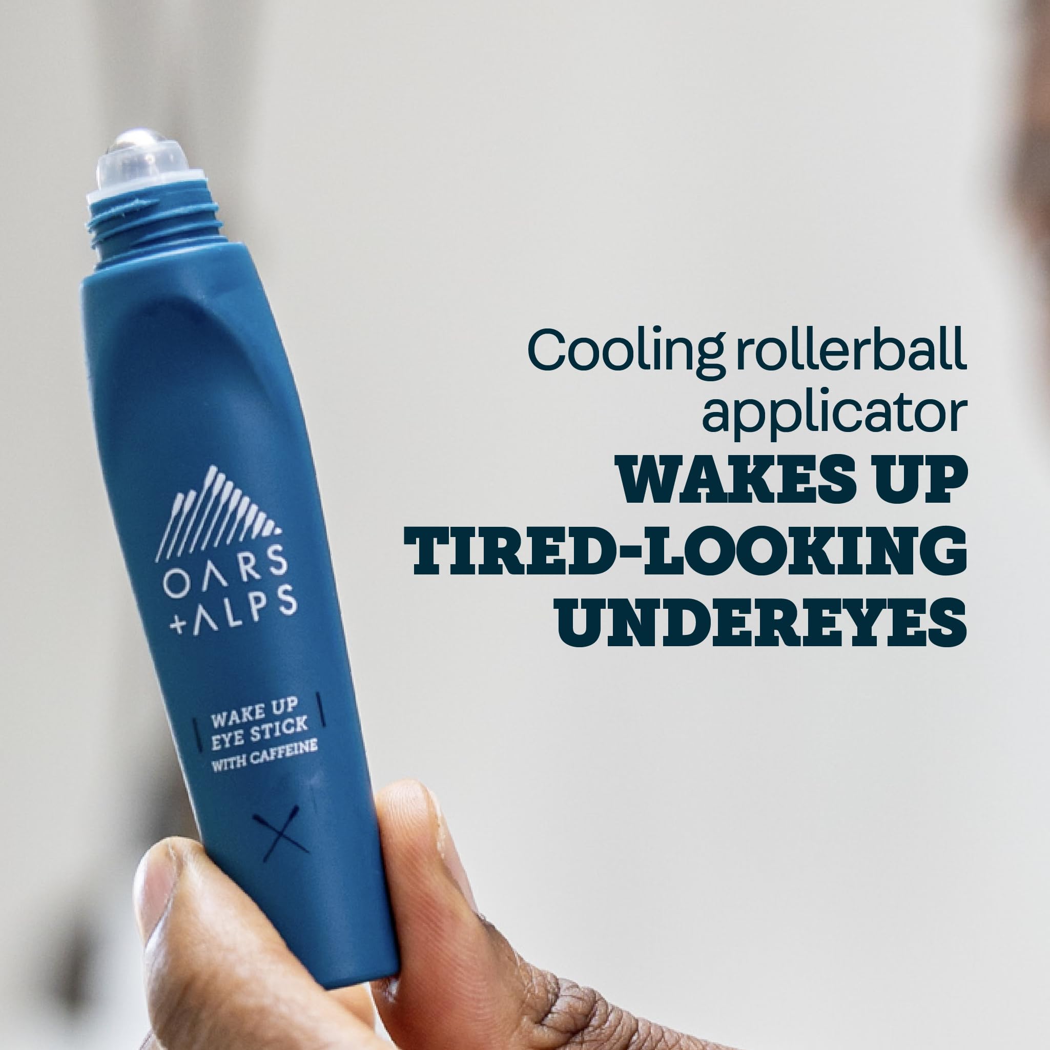 Oars + Alps Wake Up Eye Roller and Eye Depuffer, Infused with Caffeine and Aloe Vera, TSA Friendly, 0.5 Oz, 2 Pack