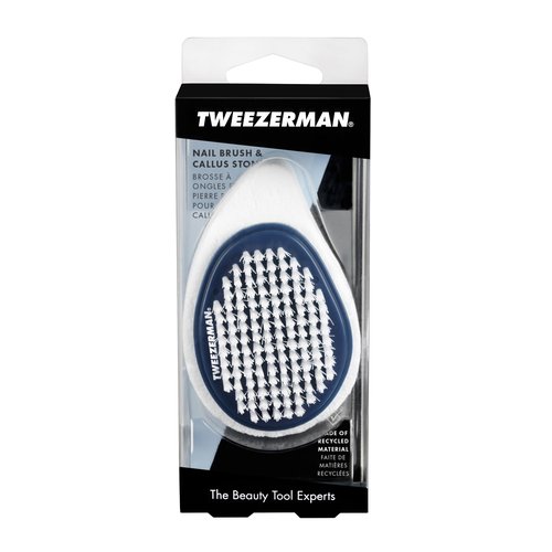 Tweezerman Exclusive Dual Surface Nail Brush & Callus Combo, Evening Blue