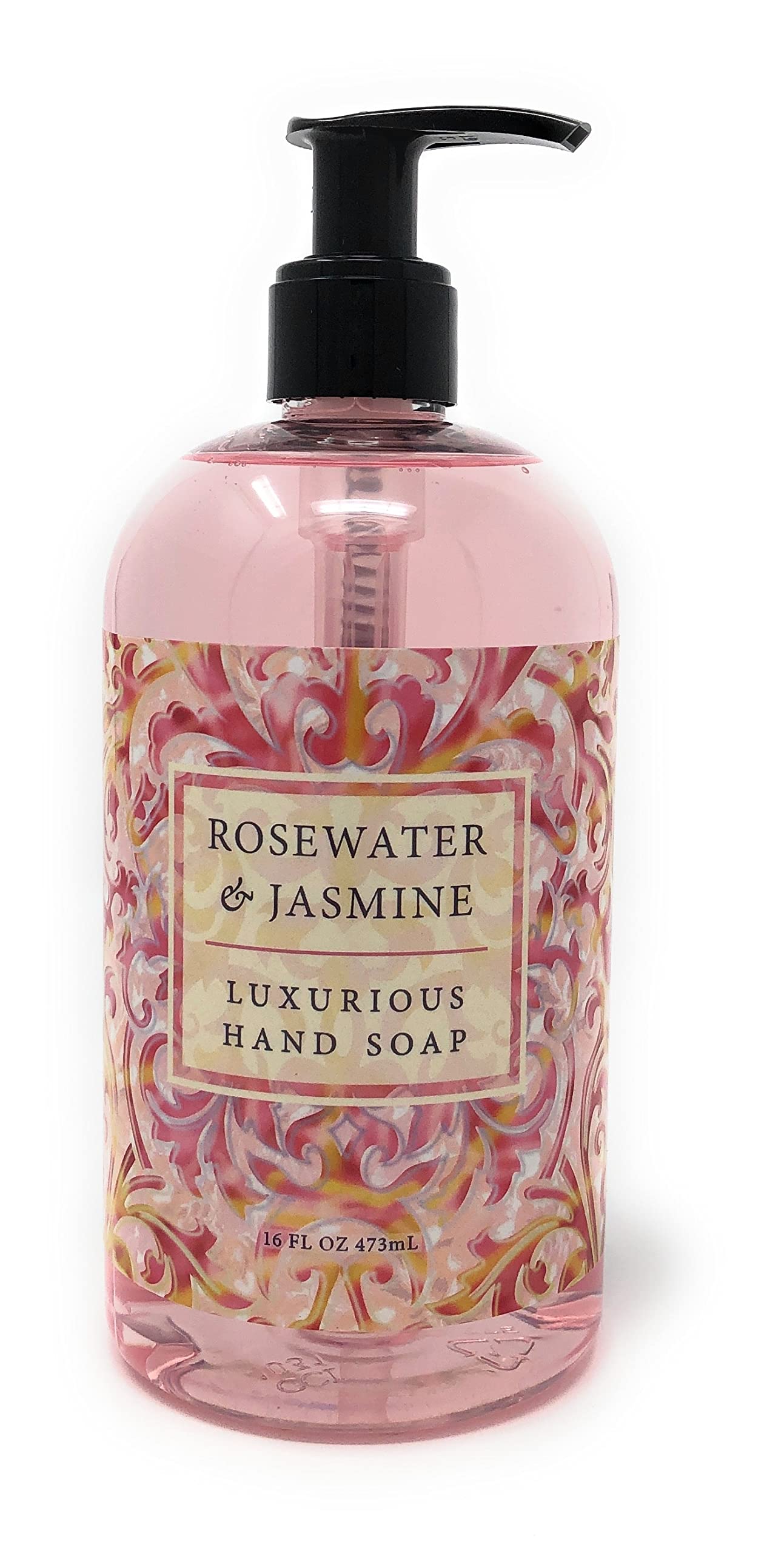 Greenwich Bay Trading Company Luxurious Hand Soap, Rosewater & Jasmine. 16 Fl Oz (R2Y015)