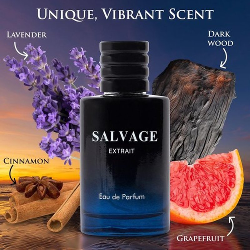 Salvage Extrait Eau De Parfum for Men - Grapefruit & Spices | Elegant 100ml Cologne for Daily Wear