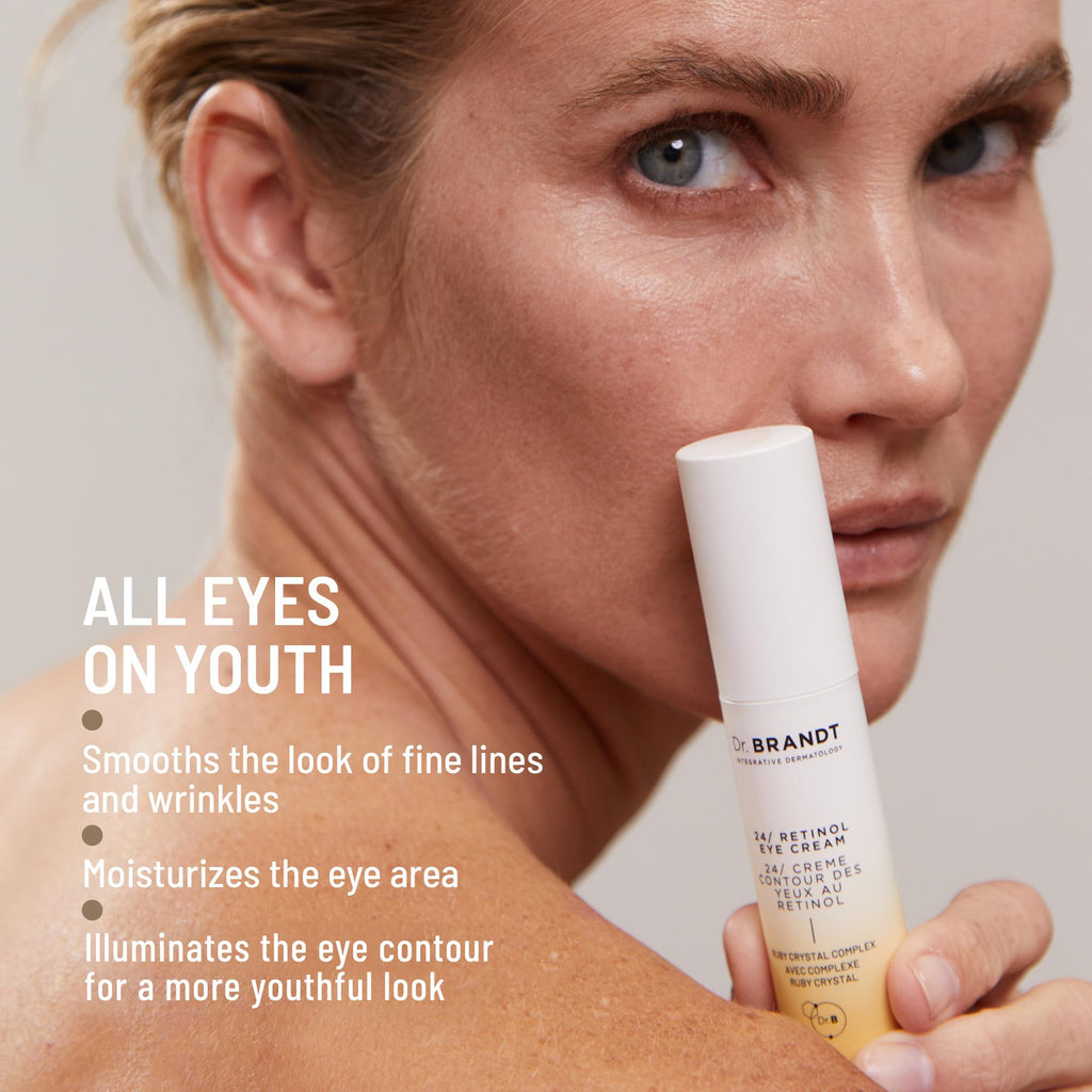 Dr. Brandt Bright This Way 24/7 Retinol Eye Cream - 0.5 oz, Pack of 2 - Smooths the Look of Fine Lines & Wrinkles, Illuminates & Moisturizes the Eye Area