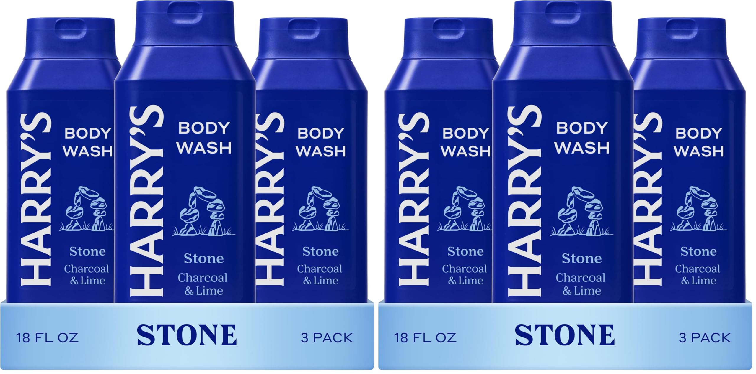 Harry's Men's Body Wash Shower Gel - Stone, 16 Fl Oz (Pack of 6)