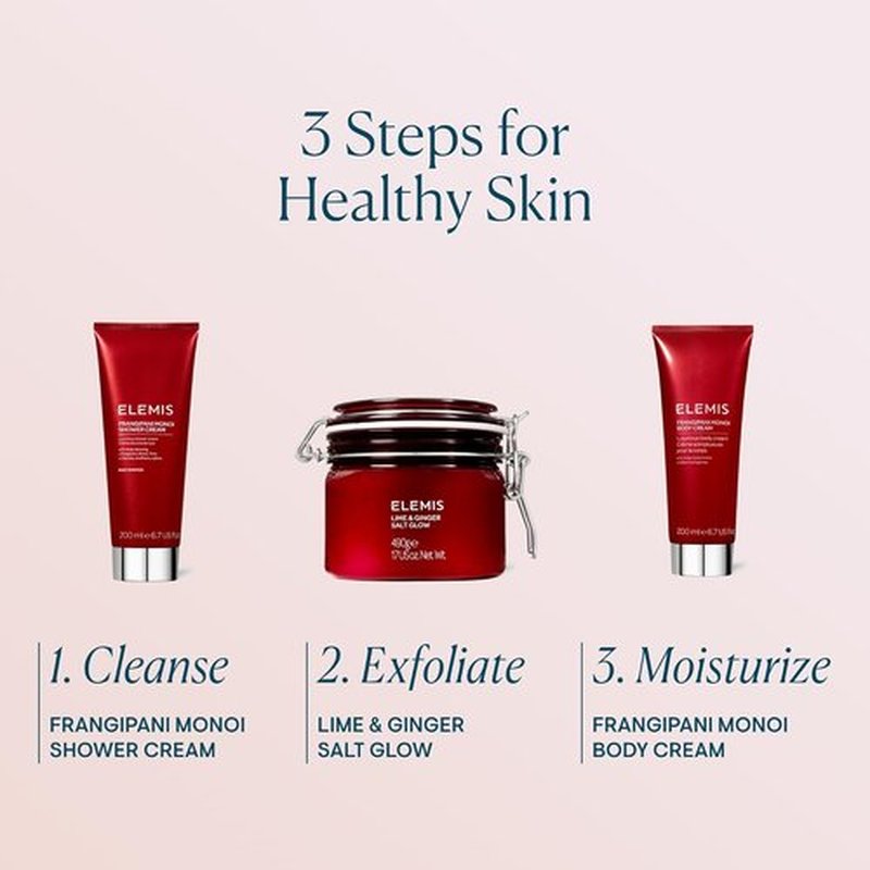 ELEMIS Exotic Lime & Ginger Salt Glow - Invigorating Exfoliating Salt Scrub 490g for Soft, Smooth Skin