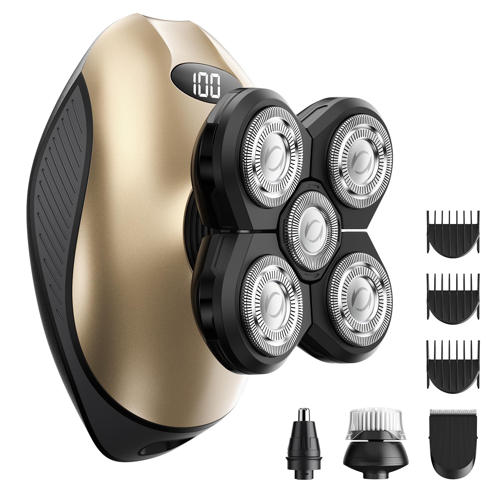 Electric Razors for Women, 5-in-1 Rechargeable Body Shaver - Waterproof Wet Dry Hair Remover - Trimmer for Lady Face Underarms Bikini,Lips,arms, Legs