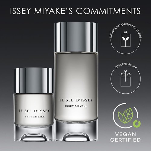 Issey Miyake Le Sel d'Issey Eau de Toilette - Fresh Woody Marine Fragrance for Men - Refillable 3.4 oz
