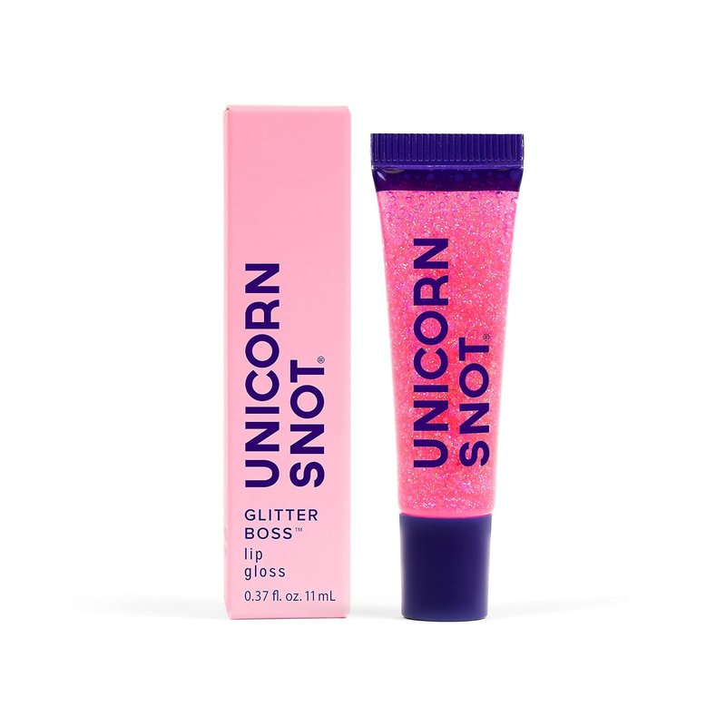 Unicorn Snot Holographic Glitter Lip Gloss - Sparkly Vegan & Cruelty-Free Shine | 0.37 fl oz (Flamingo Pink)