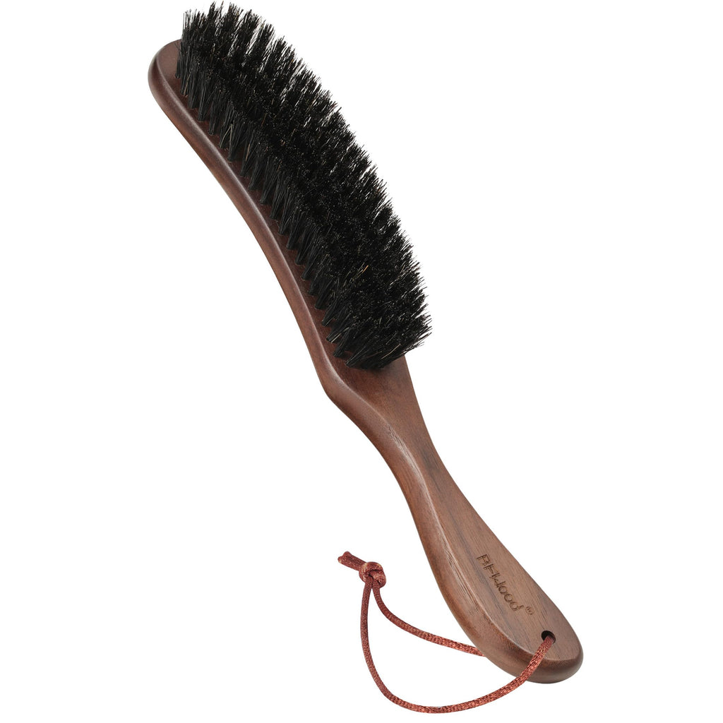 BFWood Clothes Brush, Boar Bristle Lint Brush for Suits, Cashmere, Wool, Velvet, Suede and Pet Hair, Large Black Walnut Wood Handle