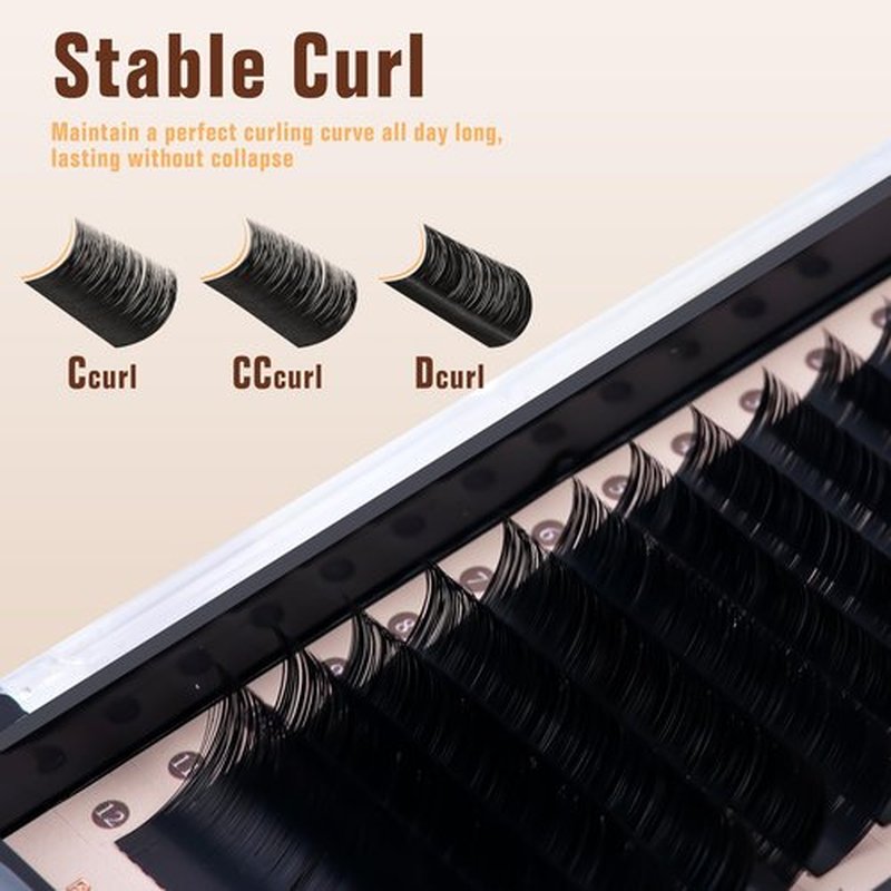 Classic Volume Lash Extension, 0.15 D Curl 8-15mm Mixed Eyelash Extension Lash Trays, Super Matt Black Individual Lash Extensions for Professional Salon Use