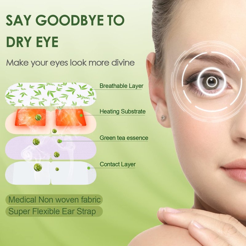 ZHENYEMEI 18 Pack Self Heating Eye Mask,6A Silk Cotton Material Steam Eye Mask, Self Heated Warm Compress For Fast Relief Of Dry Eyes, No Microwave Needed, Eye Treatment Products For Dry Eye Relief