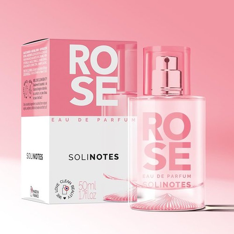 Solinotes Rose Perfume - Delicate Floral Eau De Parfum, 1.7 Fl Oz | Vegan & Cruelty-Free, Made in France