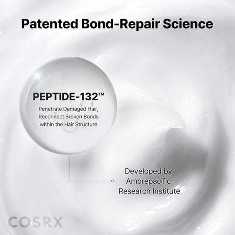 COSRX PEPTIDE 132 Hair Bonding Shampoo - Daily Dandruff Treatment, Repairs & Strengthens Dry Hair - 3.38 fl oz