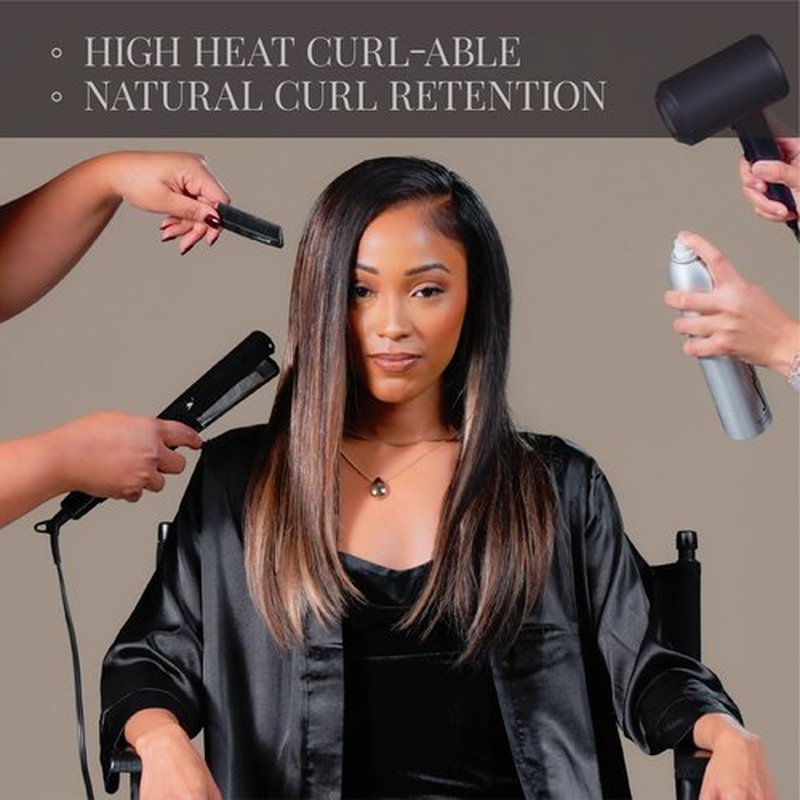Sensationnel Empire yaki human hair - Tangle Free Weaving for Quick Weave and Sew in Styles for Faux Highlights and Fauxmiddlepart Leave Out - 1 Pack (22 inch, 1B OFFBLACK)