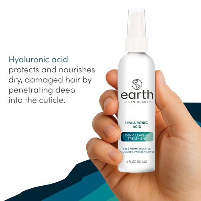 Earth 7-in-1 Leave-In Treatment - Multitasking Hair Spray with Hyaluronic Acid - 6 oz for Color-Treated Hair