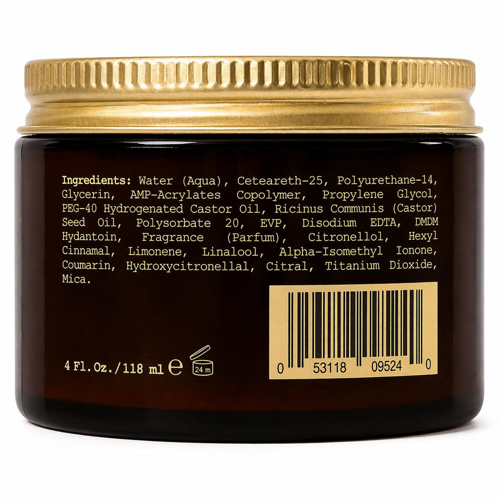 JS Sloane Superior Hold Pomade – Strong Hold Hair Styling Cream, Medium Shine, Water-Based, Reworkable All Day, Ideal for Thick & Coarse Hair – 4 oz
