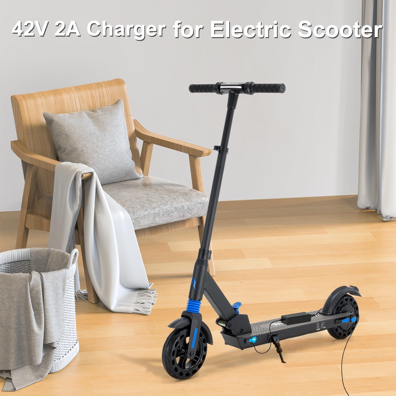 42V 2A Charger for EVERCROSS Scooter Charger Compatible with EV08E EV08S EV10K EV10K Pro EV10Z E5 Power Supply