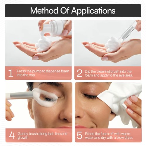 M - Permanent Makeup Brow & Lash Foam Cleanser For Eyelash Extensions, Microblading, Powder Brows, Eyebrows, Nano Brows, Permanent Make Up 60ML