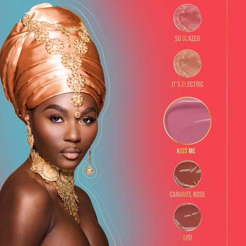 Juvia's Place Lip Gloss Reflect Kiss Me,Soft Rosy Baby Pink,Smooth and Creamy, Long Lasting Non-Sticky, Luscious High Shine Glow,16 oz,