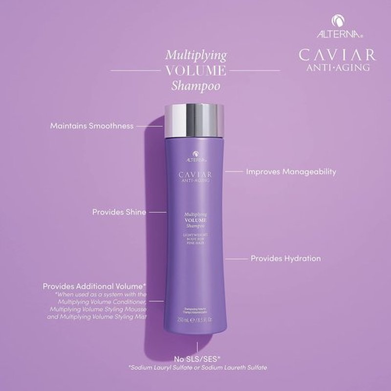 Alterna CAVIAR Anti-Aging Volume Shampoo - Boosts Thickness for Fine Hair | Sulfate-Free Formula