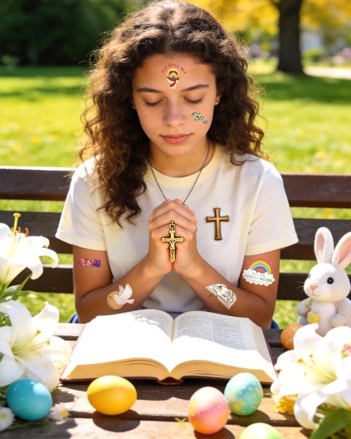 132 Pieces Bible Verse Religious Christian Temporary Tattoos Stickers,20 Sheets Bible Themed Tattoos Stickers Party Decoration Supplies for Adults