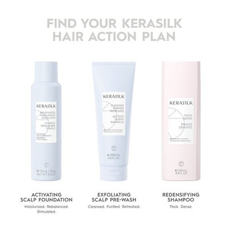 KERASILK Redensifying Scalp Serum, Strengthens Roots for Thinning Hair, 100 ml