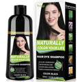 RKQNIER Black Hair Dye Shampoo for Women & Men, 15 Min Gray Coverage, 3 in 1 Semi-Permanent Color with Natural Herbal Ingredients