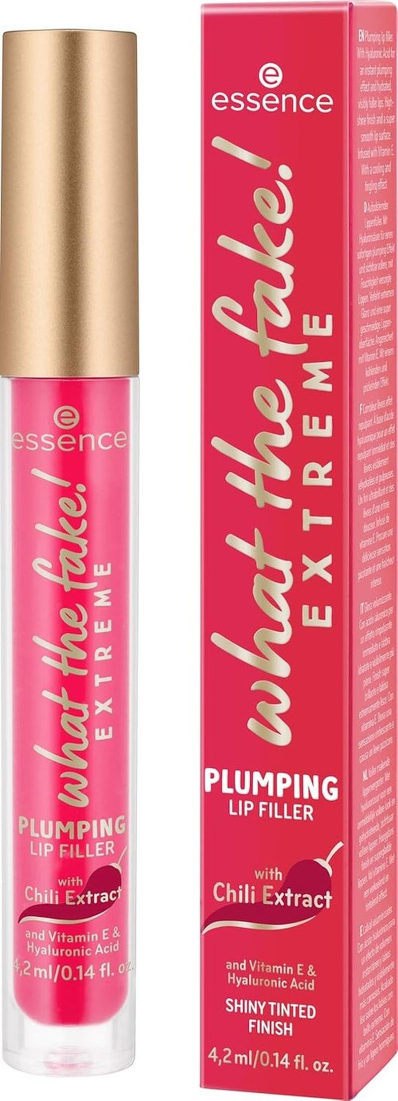 Essence | What the Fake! Plumping Lip Filler - Chili Oil Extract for Plump Lips | pH-Reactive Tint | Vegan & Cruelty-Free (03 | Oh My Chili)
