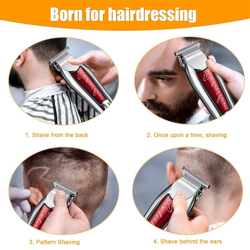 Wahl 5 Star Detailer Replacement T Wide Blades - Adjustable Stainless Steel Zero-Gap Trimmer Blade (Black)