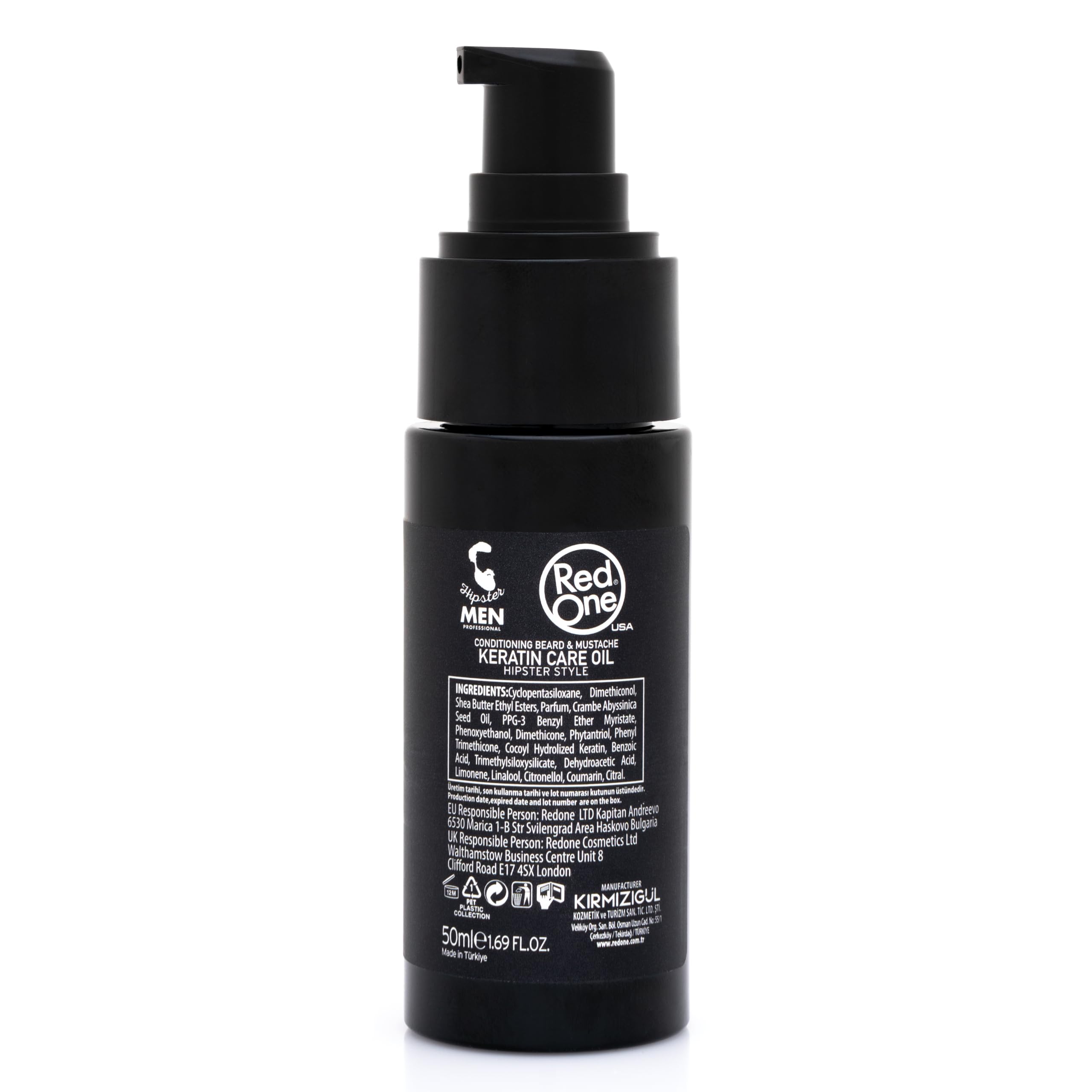 Redone Beard Care Oil with Keratin 50ml | Beard Conditioner for Men | Strengthens, Softens & Promotes Healthy Beard Growth | Non-Greasy Natural Formula | Smooth Finish & Shine Enhancer