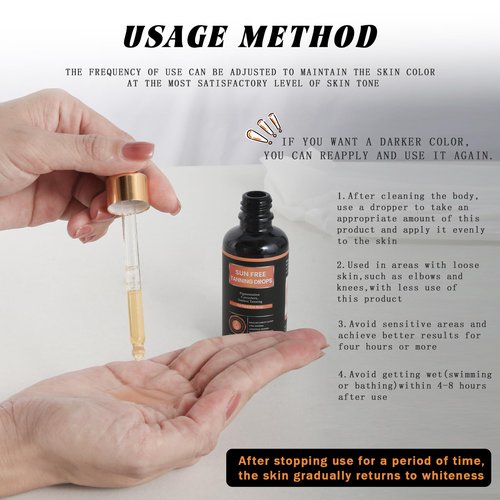 Natural Organic Self-Tanning Drops for Face -7- Carrot Seed Oil, Jojoba & DHA Bronzing Drops | Hydrating, Vegan Tanning Serum with Beetroot & Turmeric | Gentle Face Tanner for Sunless Glow