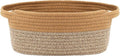JMvicyroam Woven Basket - Small Rope Storage Bin with Handles | Versatile Organizer for Shelves and Closets, Jute & Brown
