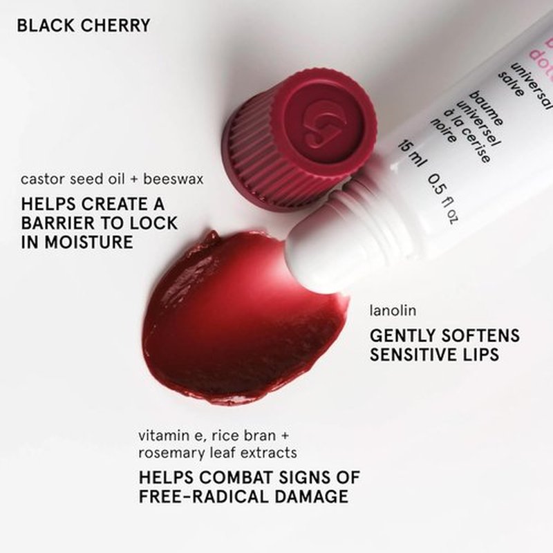 Glossier Balm Dotcom Hydrating Tinted Lip Balm - 12Hr Moisture for Dry Lips & Skin | Black Cherry, 15ml