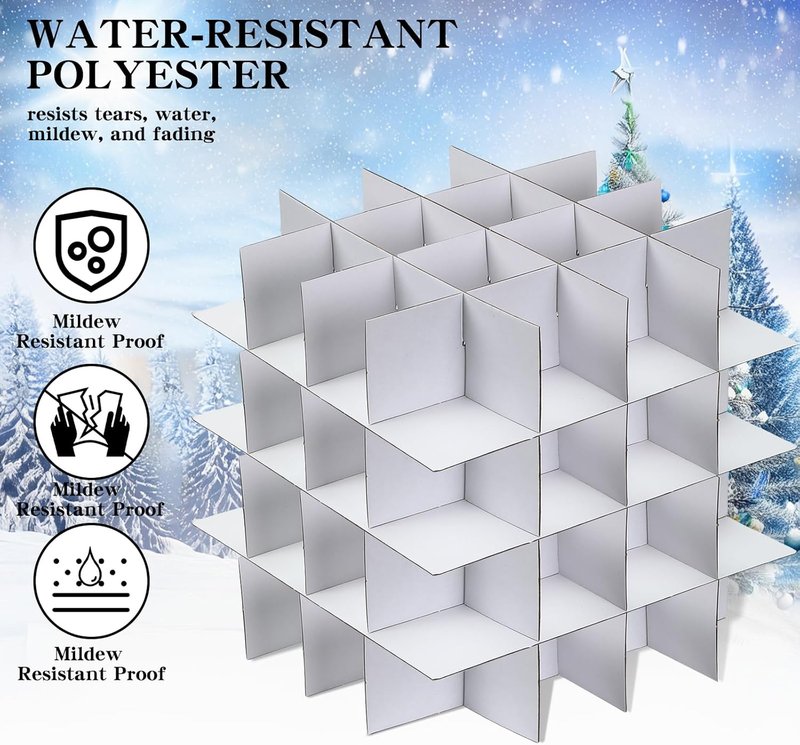 Christmas Tree Ball Organizer by [Brand Name] - Hard Plastic Ornament Storage Box for 64 Ornaments