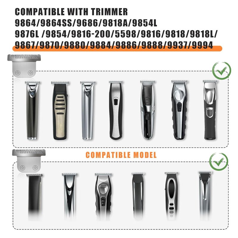 Wahl T-Blade Replacement Blades - 40mm Detachable Stainless Steel for Wahl Trimmers