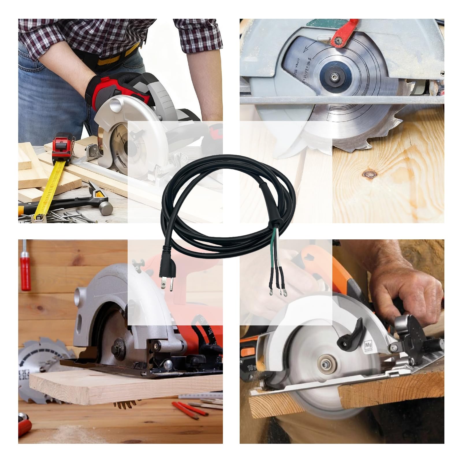 95104L Circular Saw Power Cord Compatible with SKILSAW Saw SPT77W, SPT77WM, SPT77WML, SPT78W, SPT70WM, SPT78MMC, SPT70V, SPT55, and HD77-02
