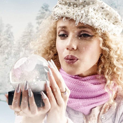 Gelish MINI Holiday Shake Up The Magic! Collection - 9mL TPO-Free Long-Lasting Soak Off Gel Nail Polish, Vibrant Color, High Shine, Chip-Resistant Formula (Don't Snow-Flake On Me)