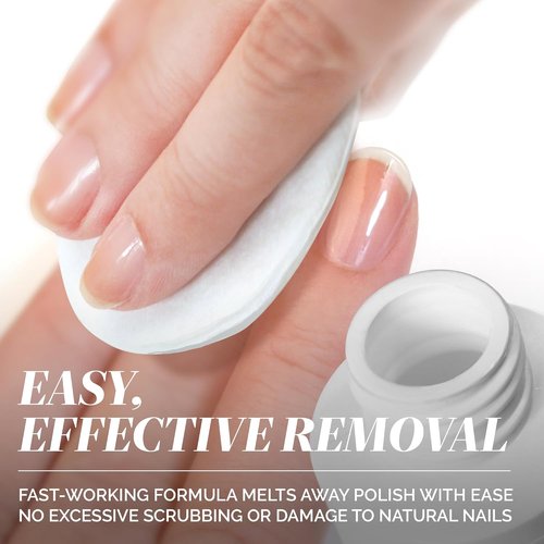 LONDONTOWN Nail Polish Remover Set - Acetone-Free, Gentle Pads That Condition Nails & Cuticles | 8 Fl Oz