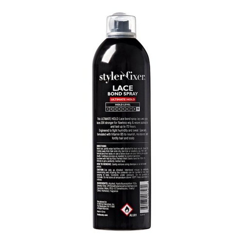 Red by Kiss Lace Bond Hold Spray Styler Fixer – The Ultimate Adhesive Spray for Wigs, Active Use, Fast Drying, Up to 72Hours 20X Stronger Hold, Daily Wig Applications