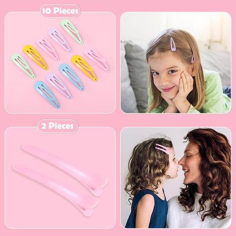 Auroray 2200 Pcs Clear Hair Ties, Hair Loop Styling Tool Set with Hair Tie Cutter, Elastic Hair Accessories for Toddler Baby Girl Women