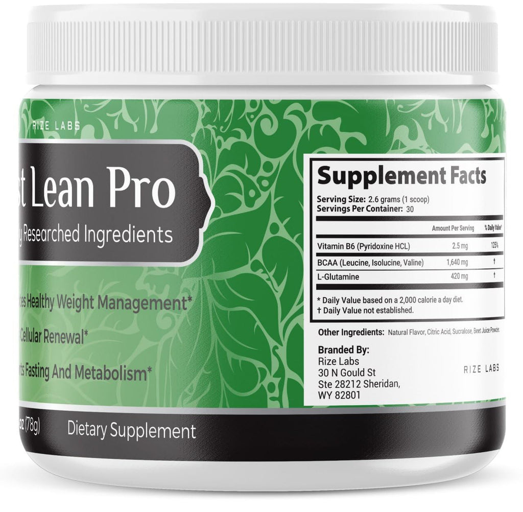 rize labs Fast Lean Pro, Official Fast Lean Pro Advanced Formula Supplement Reviews, FastLeanPro Hydration BCAA Drink Capsules in a Jar, Easy to Scoop and Tastes Great (90 Servings) (Pack of 3)