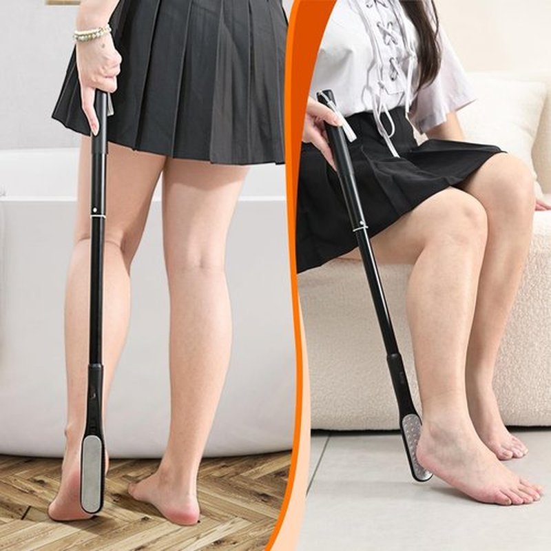 Toe Gap Cleaning Brush, 18.82"-25.98" Telescopic Toe Cleaning Brush Long Handle, Toe Scrubber for Deep Cleaning and Exfoliating for Women and Men, Elderly