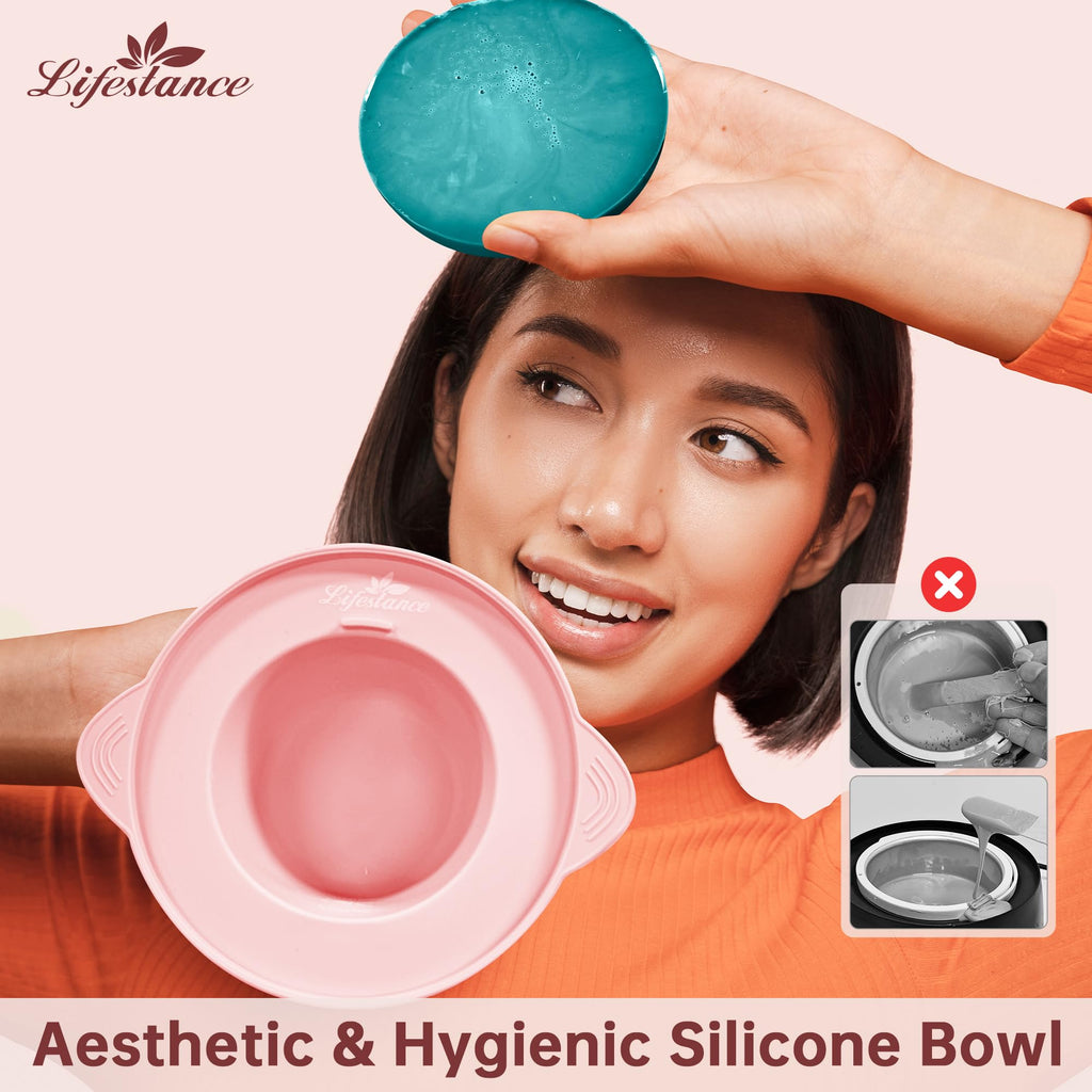 Lifestance Waxing Kit for Women & Men - Pink L3 Digital Warmer