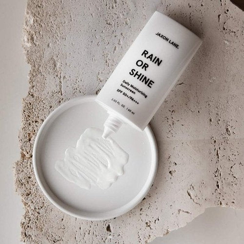 RAIN OR SHINE Anti-Aging Face Sunscreen SPF 50 - Clear Skin Formula with Green Tea & Hyaluronic Acid | Fragrance-Free 2.03 Oz