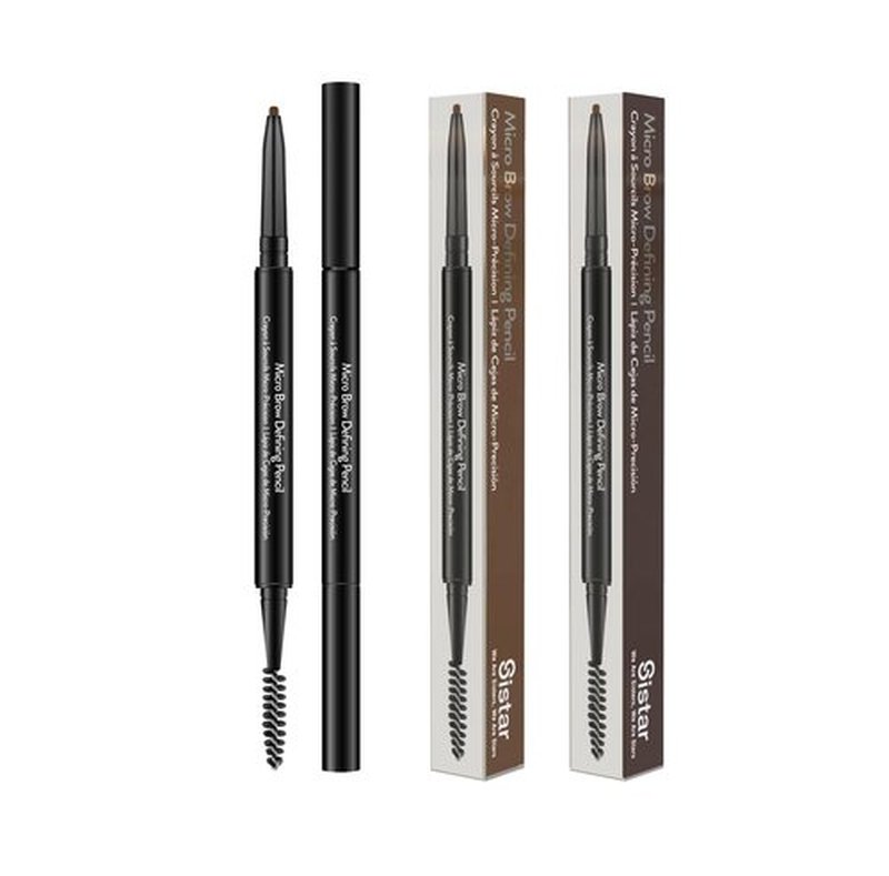 Sistar Micro Brow Defining Pencil Stylist Waterproof Eyebrow Pencil, Ultra Fine Double Ended Fill and Shape (Warm Brown)