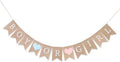Regine Switzerland Burlap Banner - Rustic Gender Reveal Decor for Baby Showers